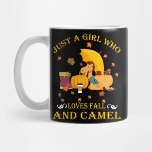 Just A Girl Who Loves Fall & Camel Funny Thanksgiving Gift Mug